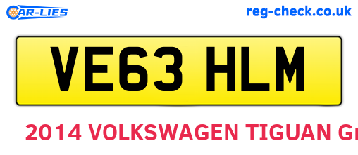 VE63HLM are the vehicle registration plates.