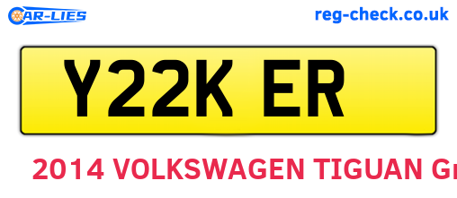 Y22KER are the vehicle registration plates.