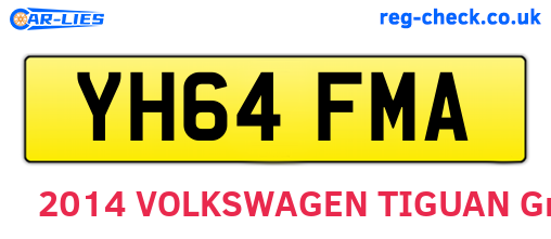 YH64FMA are the vehicle registration plates.