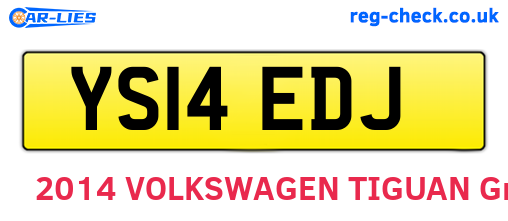 YS14EDJ are the vehicle registration plates.