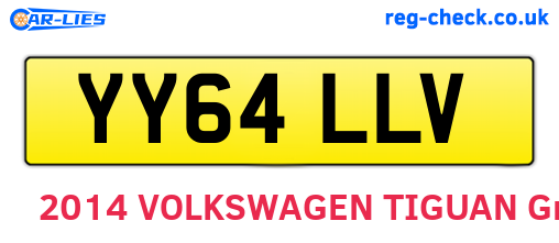 YY64LLV are the vehicle registration plates.