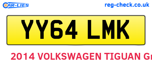 YY64LMK are the vehicle registration plates.