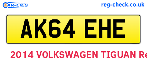 AK64EHE are the vehicle registration plates.