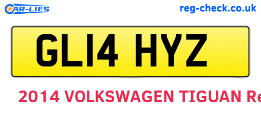 GL14HYZ are the vehicle registration plates.