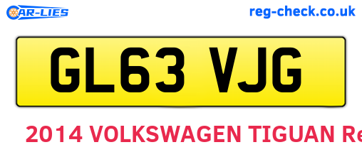 GL63VJG are the vehicle registration plates.