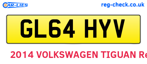 GL64HYV are the vehicle registration plates.