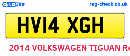 HV14XGH are the vehicle registration plates.