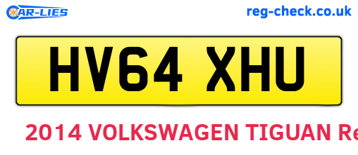 HV64XHU are the vehicle registration plates.