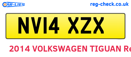 NV14XZX are the vehicle registration plates.