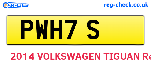 PWH7S are the vehicle registration plates.