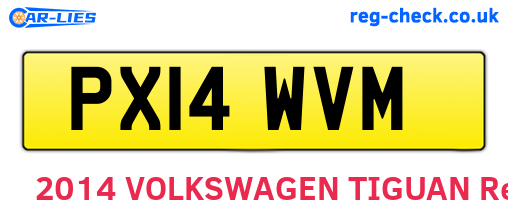 PX14WVM are the vehicle registration plates.
