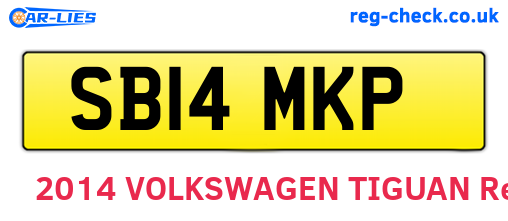 SB14MKP are the vehicle registration plates.