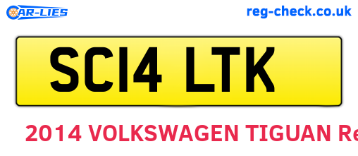 SC14LTK are the vehicle registration plates.