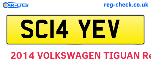SC14YEV are the vehicle registration plates.