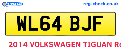 WL64BJF are the vehicle registration plates.