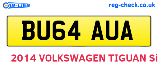 BU64AUA are the vehicle registration plates.