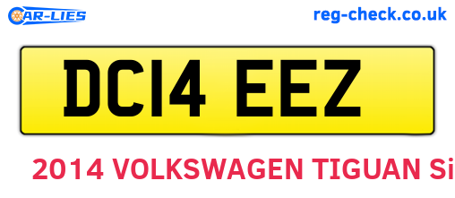 DC14EEZ are the vehicle registration plates.