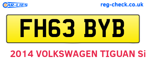 FH63BYB are the vehicle registration plates.