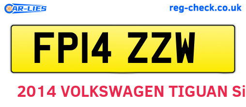 FP14ZZW are the vehicle registration plates.