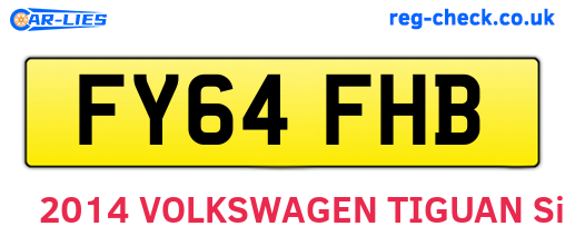 FY64FHB are the vehicle registration plates.
