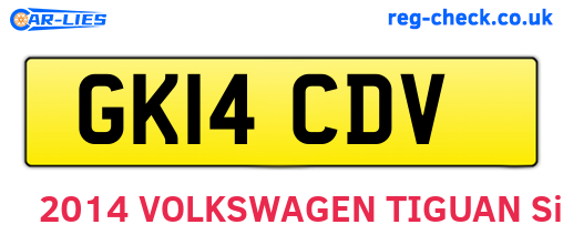 GK14CDV are the vehicle registration plates.