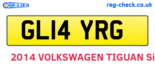 GL14YRG are the vehicle registration plates.