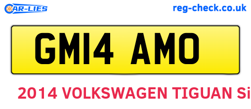GM14AMO are the vehicle registration plates.