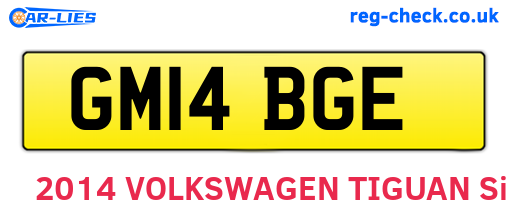 GM14BGE are the vehicle registration plates.