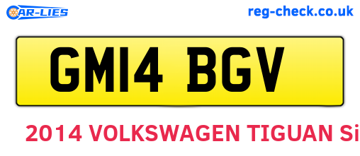 GM14BGV are the vehicle registration plates.
