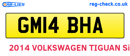 GM14BHA are the vehicle registration plates.