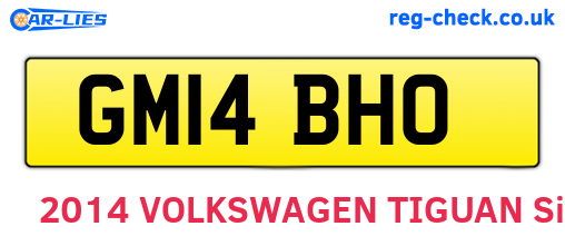 GM14BHO are the vehicle registration plates.