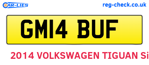 GM14BUF are the vehicle registration plates.