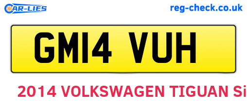 GM14VUH are the vehicle registration plates.