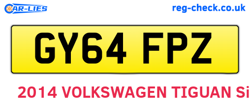 GY64FPZ are the vehicle registration plates.