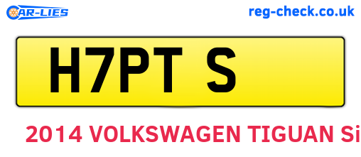 H7PTS are the vehicle registration plates.