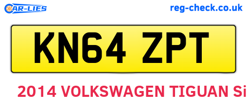 KN64ZPT are the vehicle registration plates.