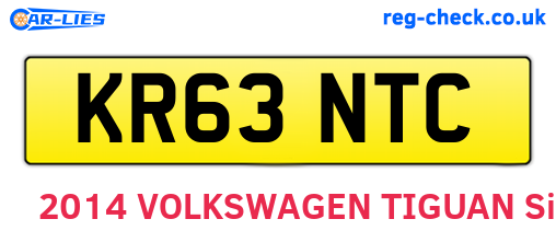 KR63NTC are the vehicle registration plates.