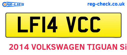 LF14VCC are the vehicle registration plates.