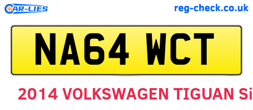 NA64WCT are the vehicle registration plates.