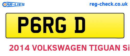 P6RGD are the vehicle registration plates.