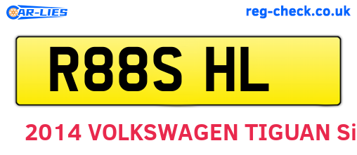 R88SHL are the vehicle registration plates.