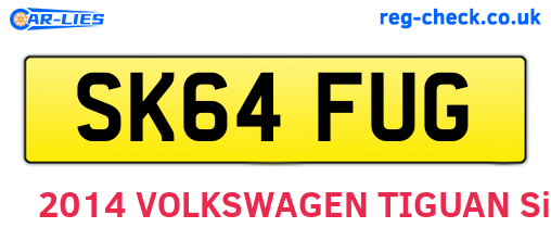 SK64FUG are the vehicle registration plates.