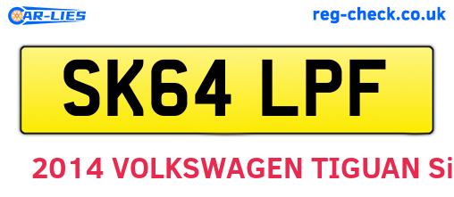 SK64LPF are the vehicle registration plates.