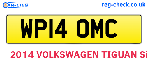 WP14OMC are the vehicle registration plates.