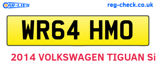 WR64HMO are the vehicle registration plates.