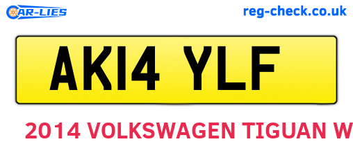 AK14YLF are the vehicle registration plates.