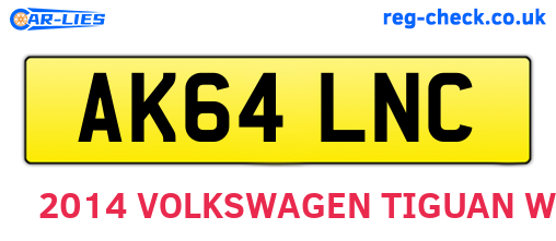 AK64LNC are the vehicle registration plates.