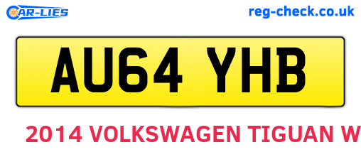 AU64YHB are the vehicle registration plates.