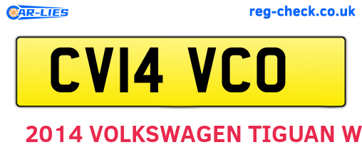 CV14VCO are the vehicle registration plates.