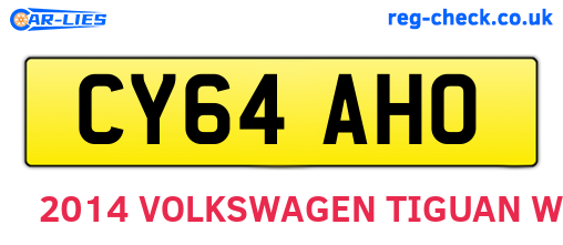 CY64AHO are the vehicle registration plates.